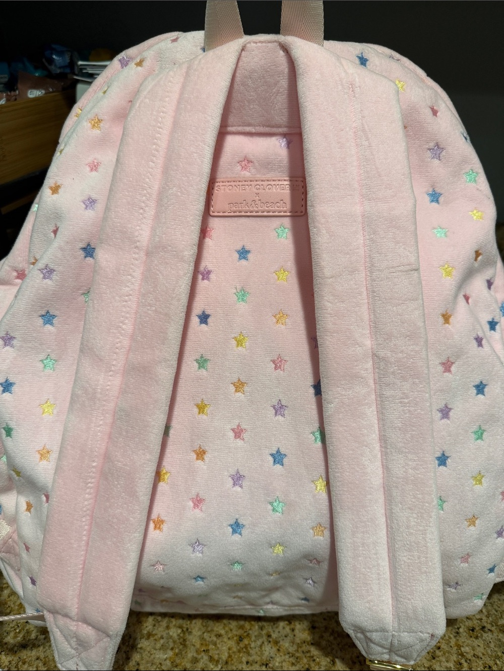 Stoney Clover Park & Beach Pink Star-Print Backpack - Picture 8 of 9